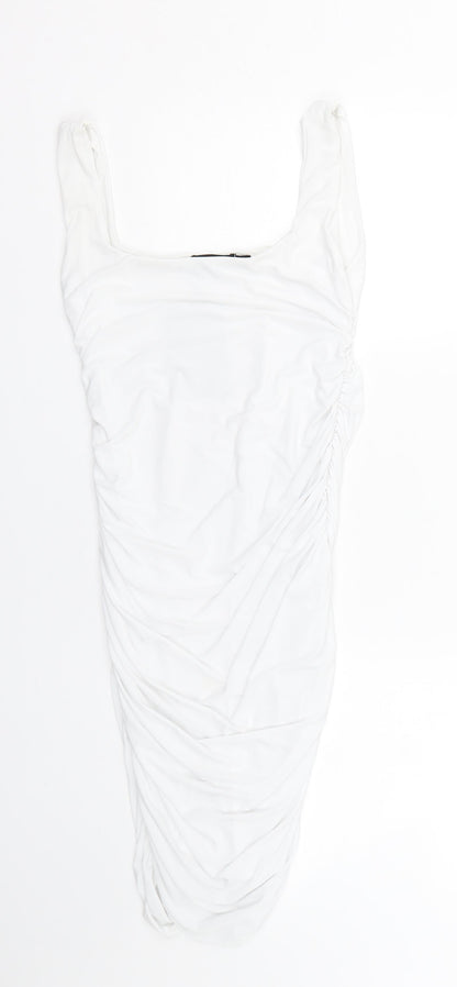 PRETTYLITTLETHING Womens White   Tank Dress  Size 8
