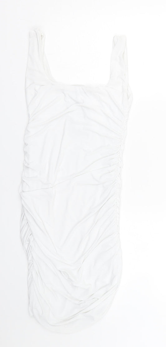 PRETTYLITTLETHING Womens White   Tank Dress  Size 8