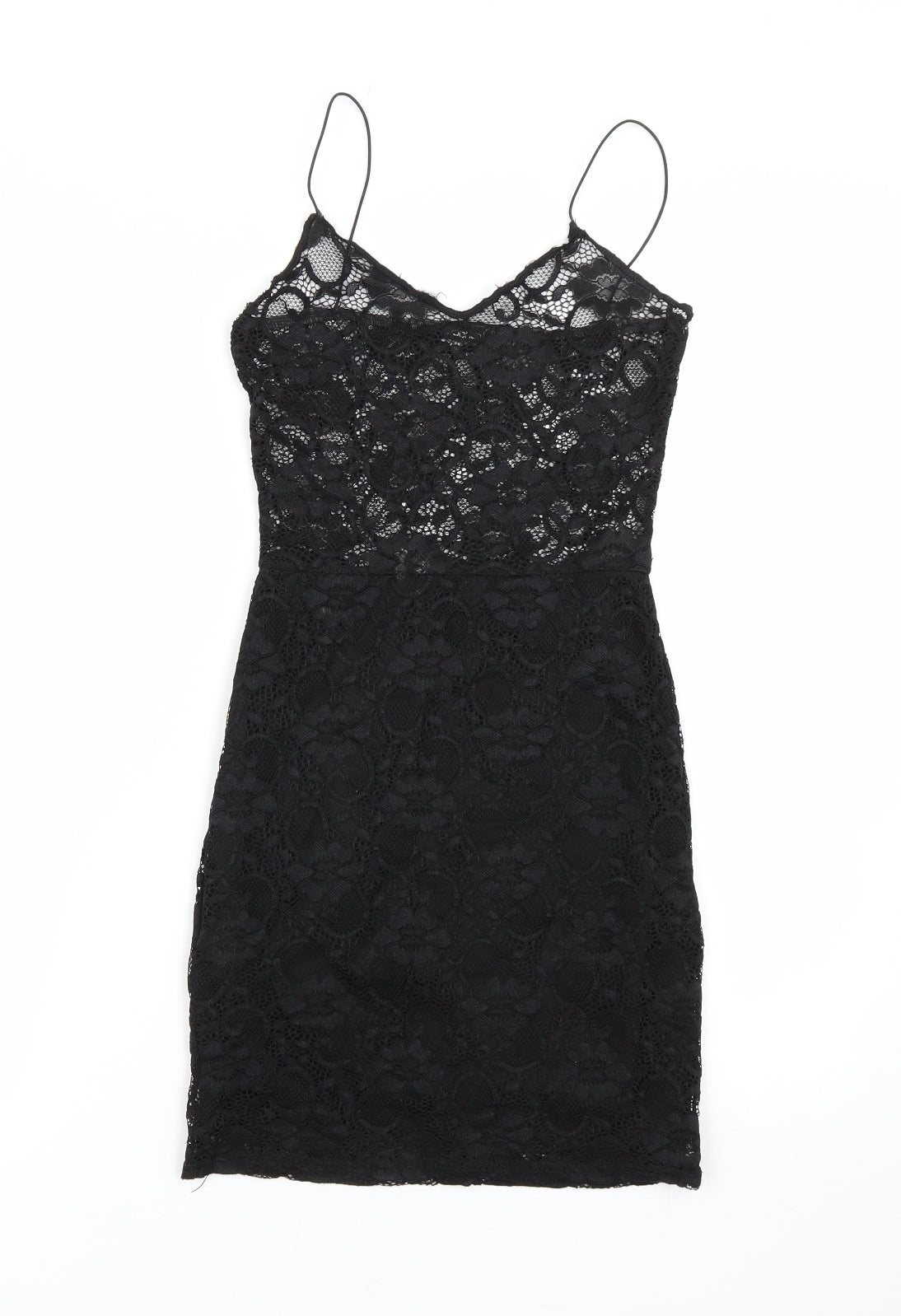 Boohoo Womens Black Floral  Tank Dress  Size 4