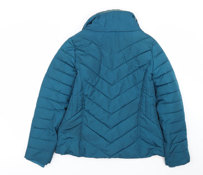 Womens UK Size S Oasis Blue Overcoat