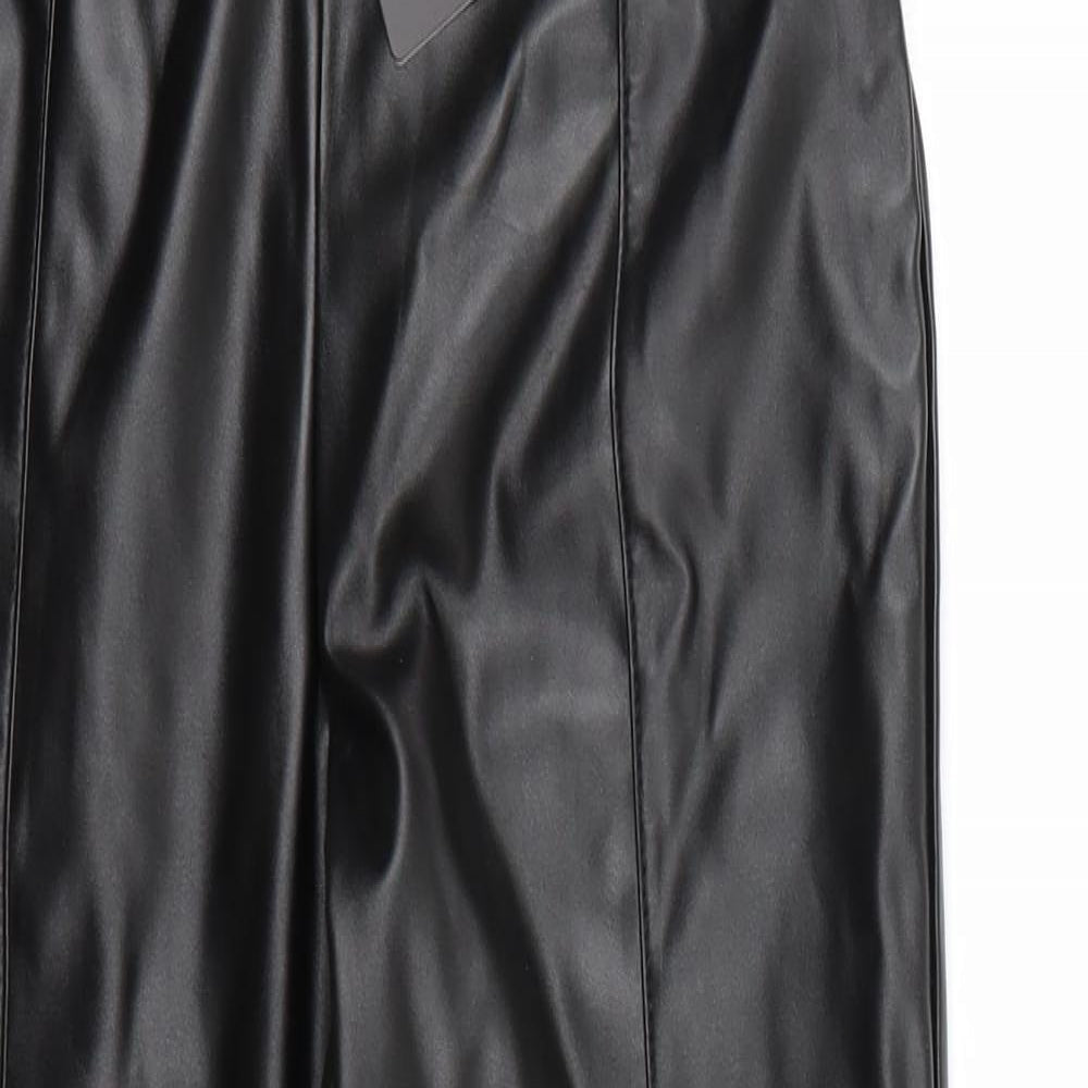 Womens UK Size 4 PRETTYLITTLETHING Regular Fit  Black Trousers