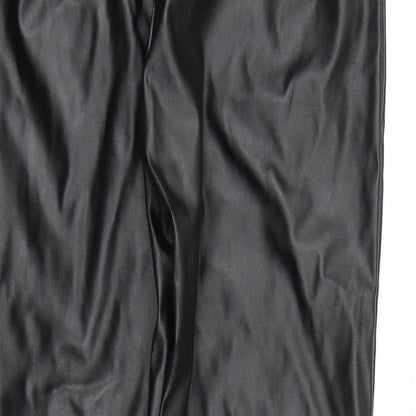 Womens UK Size 4 PRETTYLITTLETHING Regular Fit  Black Trousers