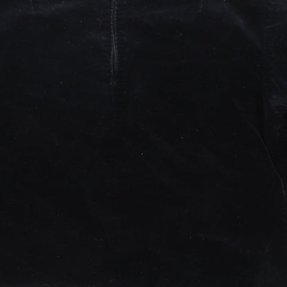 Womens UK Size S Preworn Black Cropped T-Shirt