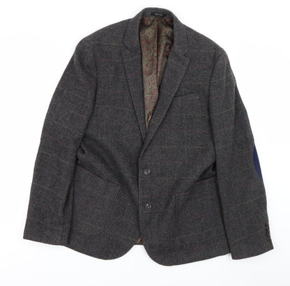 Mens UK Size L Cedar Wood State Regular Grey Suit Jacket
