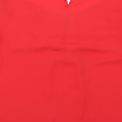 Womens UK Size 12 Dorothy Perkins Red Basic Blouse