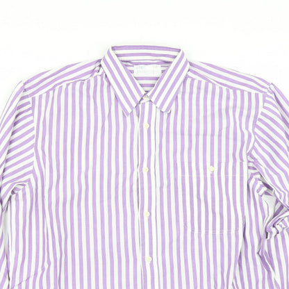Mens UK Collar Size 15 BHS Smart Purple  Dress Shirt