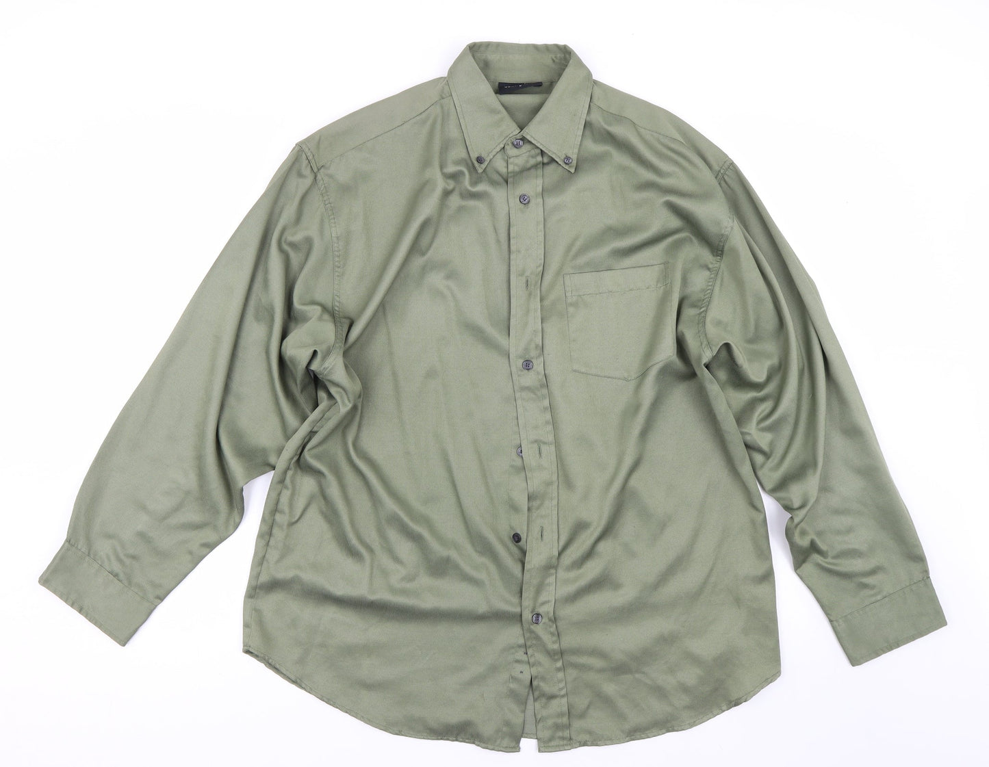 Ted Taylor Mens Green    Button-Up Size L