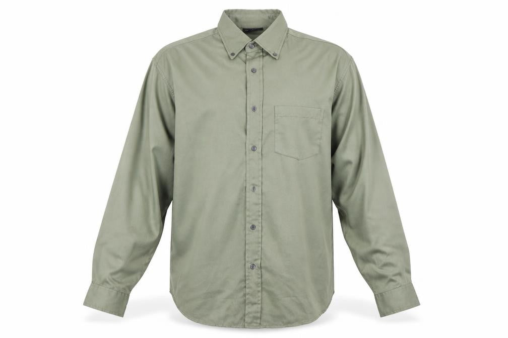 Mens UK Size L Ted Taylor Green  Button-Up Long Sleeve Casual Shirt