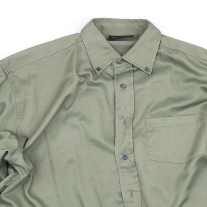Ted Taylor Mens Green    Button-Up Size L
