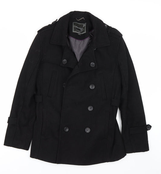 Cedar Wood State Womens Black   Trench Coat Coat Size S