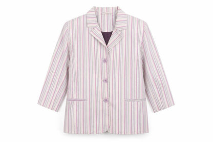 Dash Womens Pink Striped  Jacket Blazer Size 10