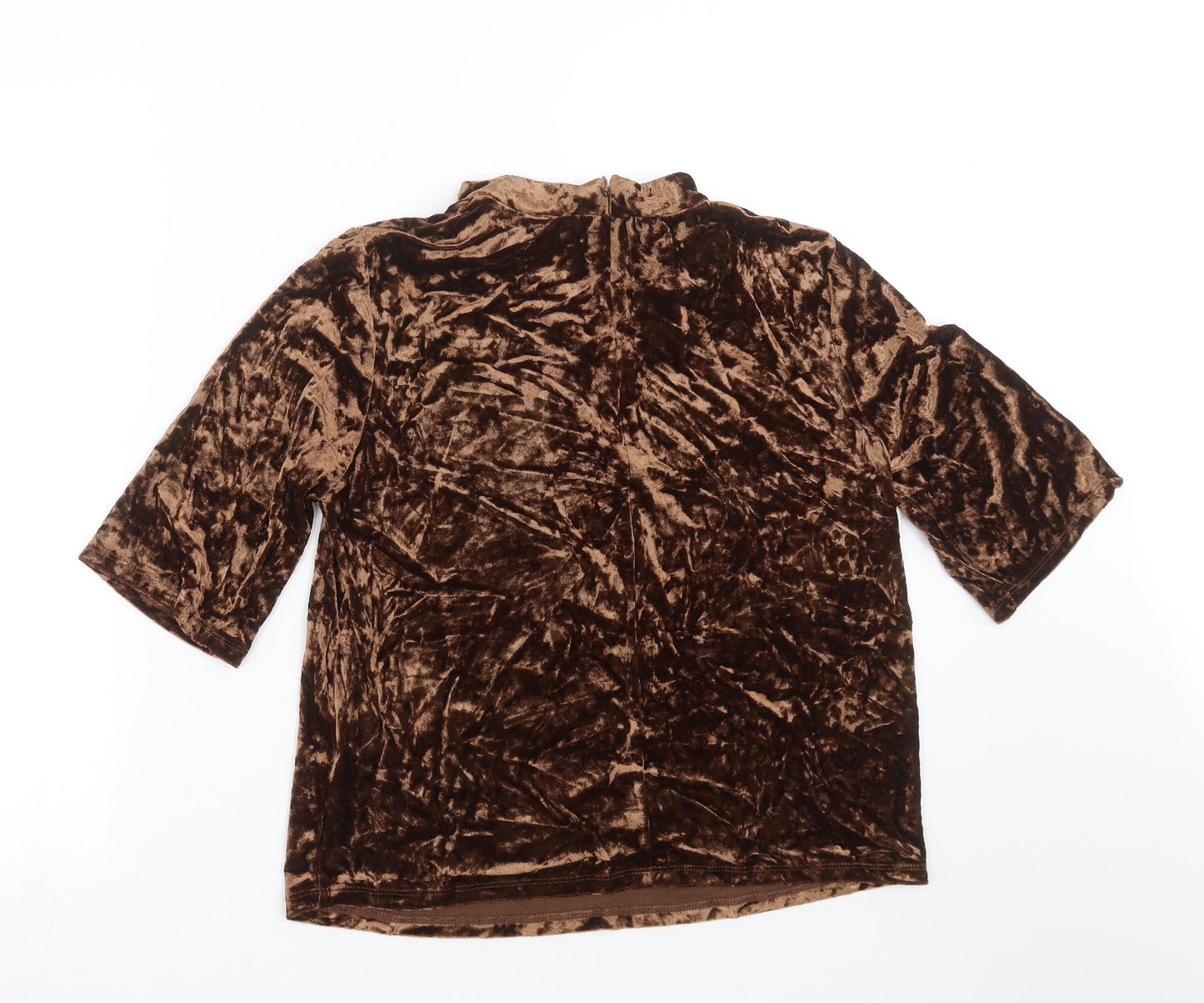 Womens UK Size M VERO MODA Brown Basic T-Shirt