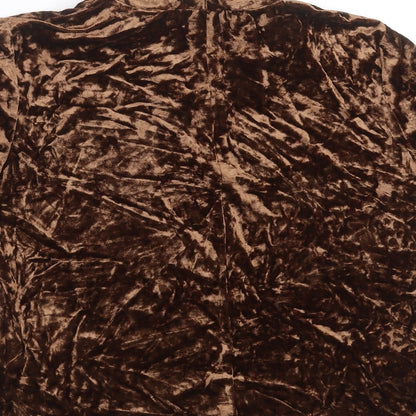 Womens UK Size M VERO MODA Brown Basic T-Shirt