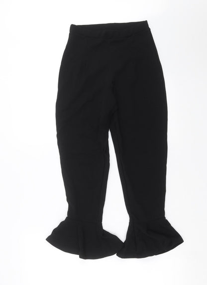 Womens UK Size 8 PRETTYLITTLETHING Regular Fit  Black Trousers