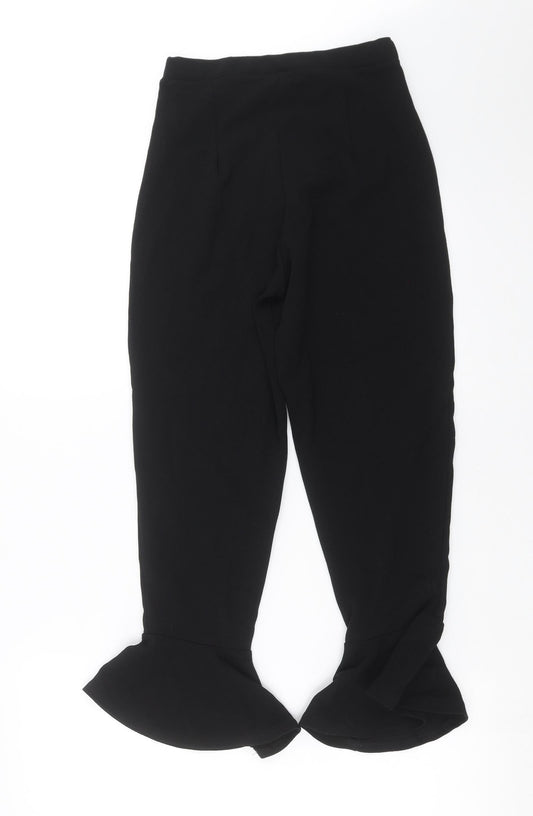 Womens UK Size 8 PRETTYLITTLETHING Regular Fit  Black Trousers