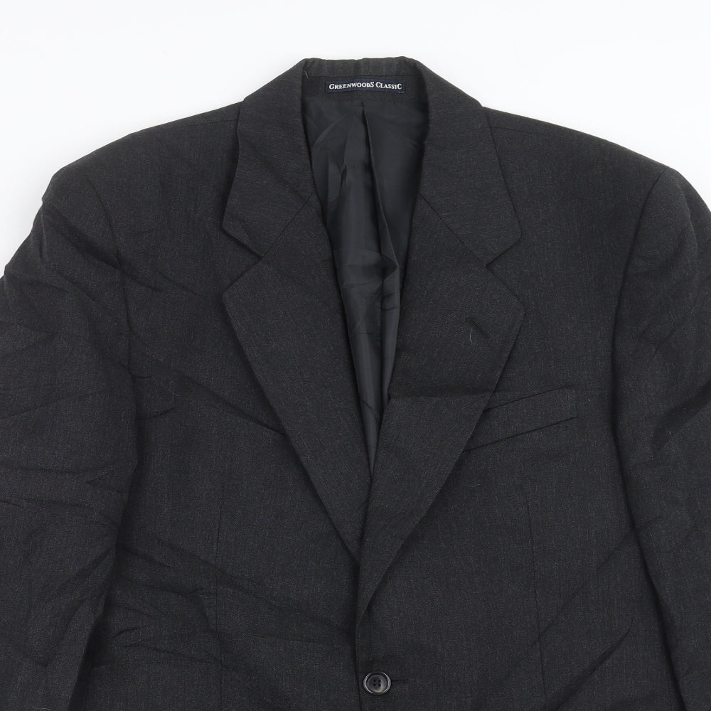 Mens UK Size 38 GREENWOODS Regular Grey Suit Jacket