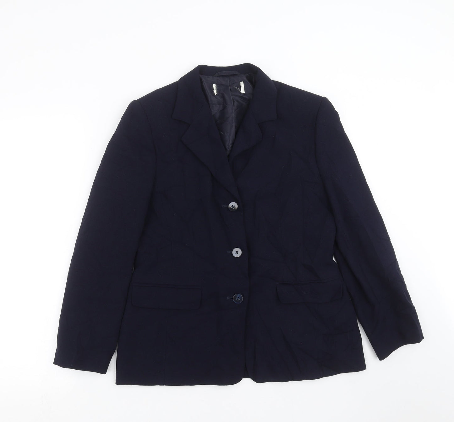 Womens UK Size 12 Preworn Regular Blue Suit Jacket