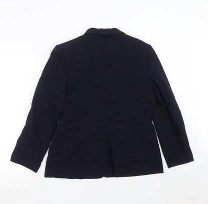 Womens UK Size 12 Preworn Regular Blue Suit Jacket