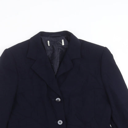 Womens UK Size 12 Preworn Regular Blue Suit Jacket