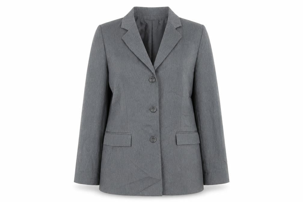 Front view of La Redoute women’s blue jacket suit jacket, size UK 14
