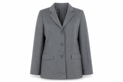 Front view of La Redoute women’s blue jacket suit jacket, size UK 14
