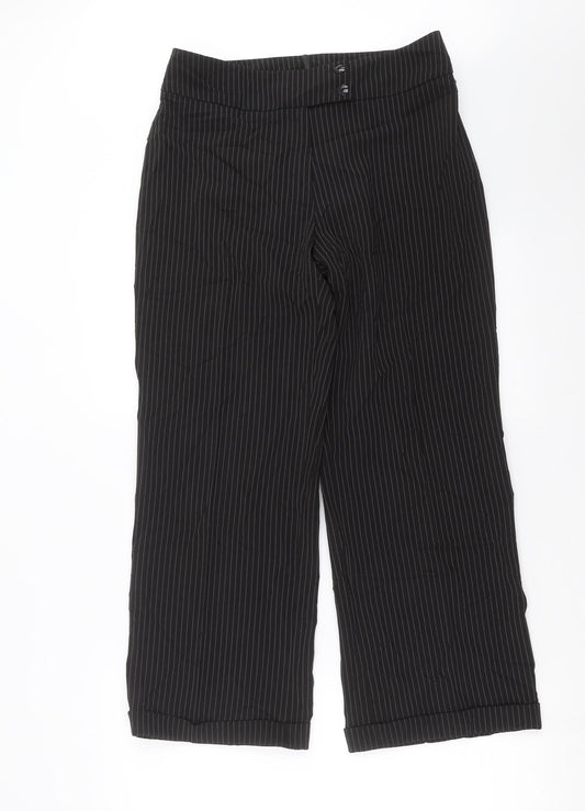 Womens UK Size 12 Preworn Regular Fit  Black Trousers