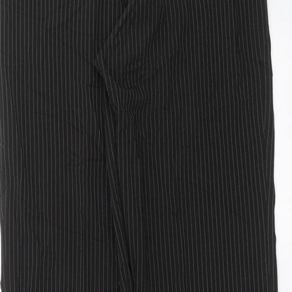 Womens UK Size 12 Preworn Regular Fit  Black Trousers