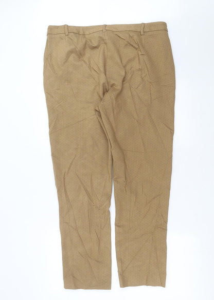 Womens UK Size 18 Preworn Regular Fit  Beige Trousers