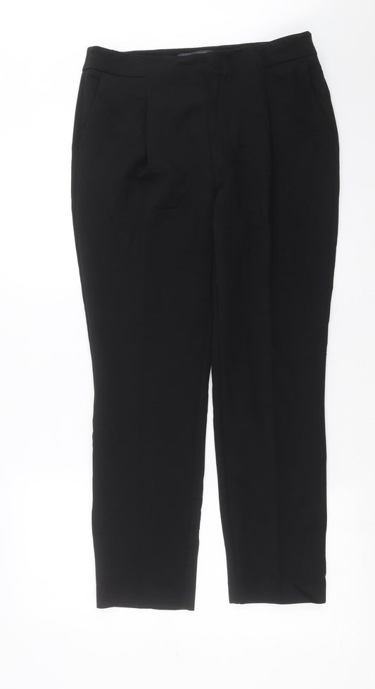 Womens UK Size 12 Marks and Spencer Regular Fit  Black Trousers