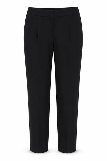 Front view of Marks & Spencer women’s black trousers, size UK 12, 27-inch leg
