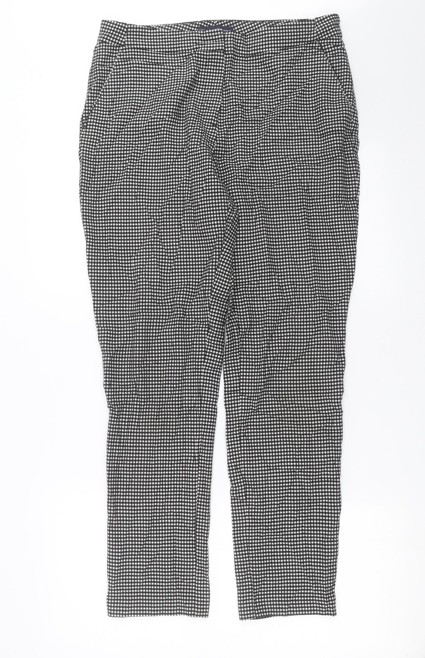 Womens UK Size 12 Marks and Spencer Slim Fit  Black Trousers