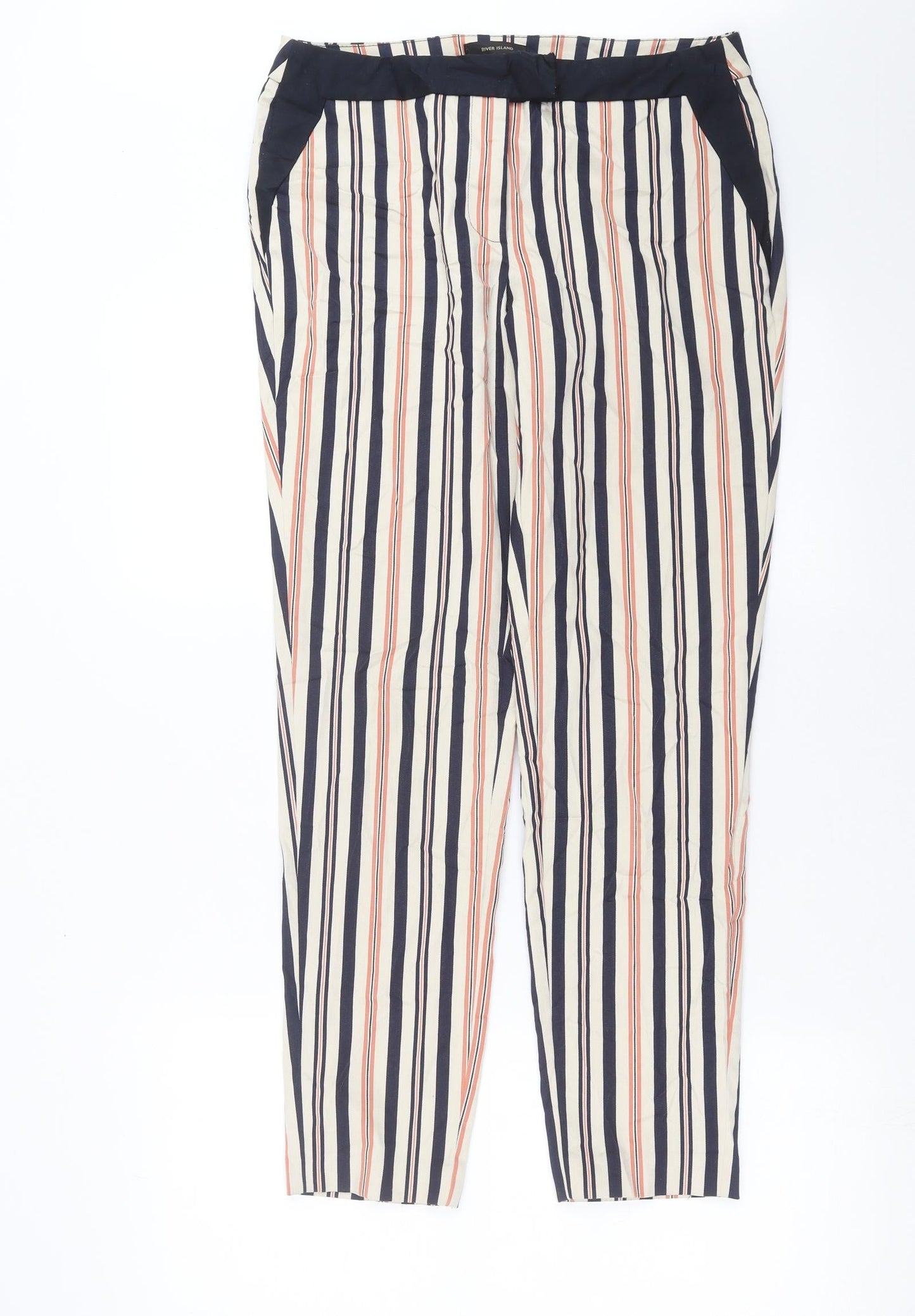 Womens UK Size 8 River Island Regular Fit  Beige Trousers