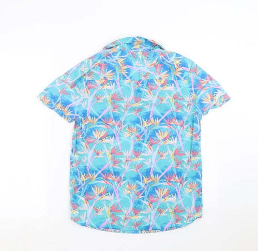 NEXT Girls Blue Geometric  Basic Button-Up Size 13 Years