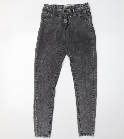 Primark Womens Grey  Denim Skinny Jeans Size 8 L31 in