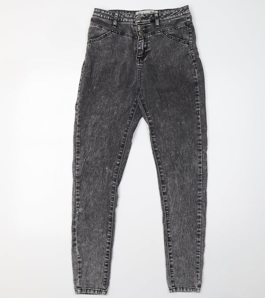 Primark Womens Grey  Denim Skinny Jeans Size 8 L31 in