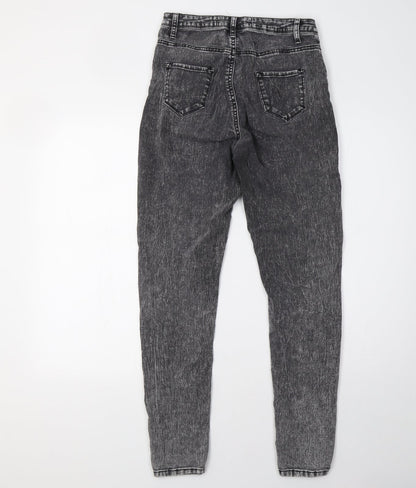 Primark Womens Grey  Denim Skinny Jeans Size 8 L31 in