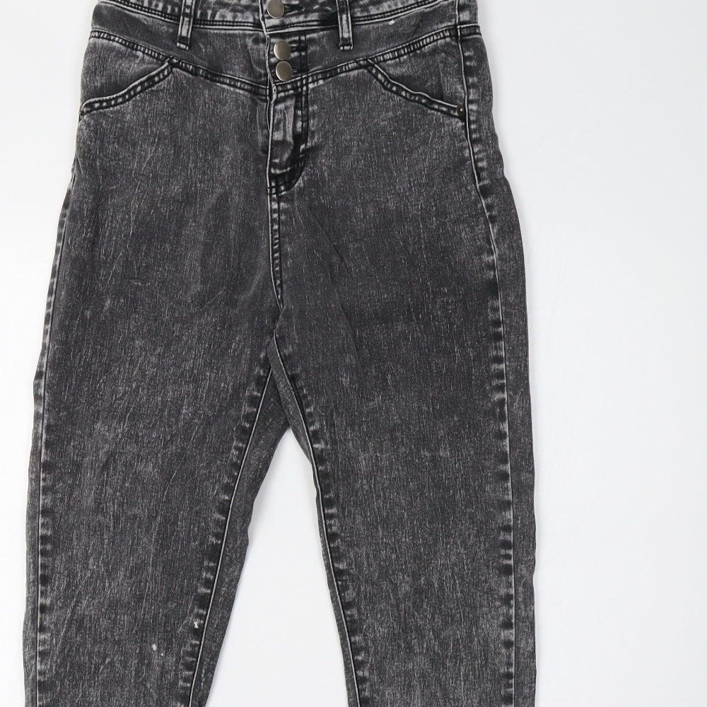 Primark Womens Grey  Denim Skinny Jeans Size 8 L31 in