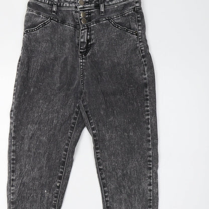 Primark Womens Grey  Denim Skinny Jeans Size 8 L31 in