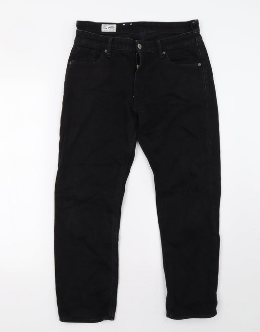 Indigo Womens Black  Denim Straight Jeans Size 30 L27 in