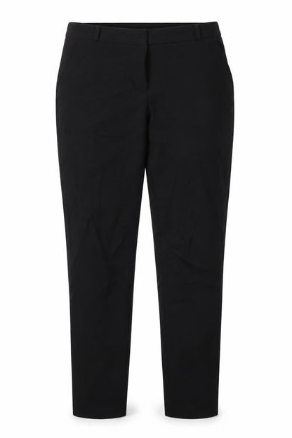 Front view of Primark women’s black trousers, size UK 10, 30-inch leg