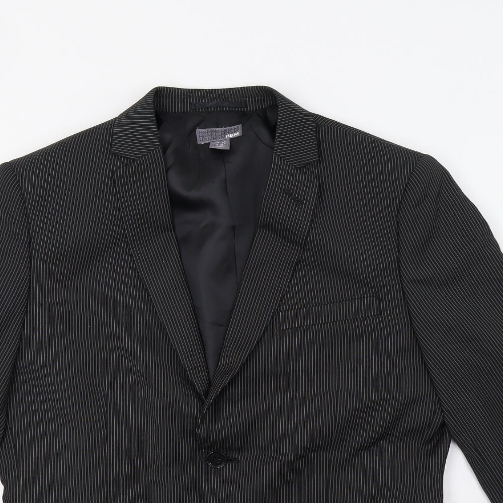Mens UK Size 38 H&M Regular Silver Suit Jacket
