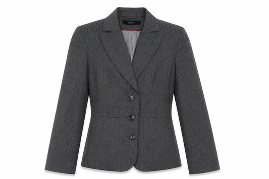 Front view of BHS women’s grey jacket blazer, size UK 10