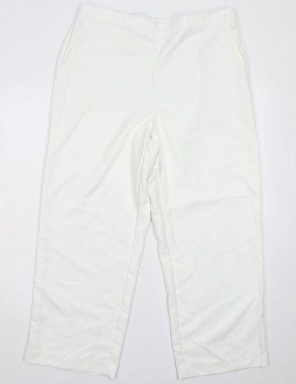 Womens UK Size 16 Alfred Dunner Regular Fit  White Trousers