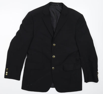 George Mens Black   Jacket Suit Jacket Size 38