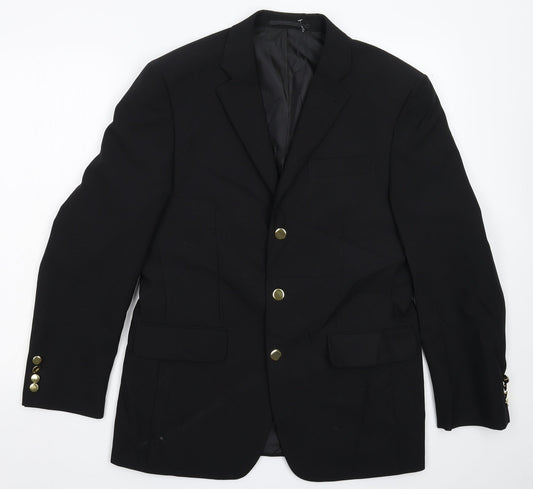 George Mens Black   Jacket Suit Jacket Size 38