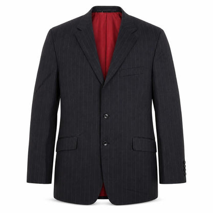 Front view of Marks & Spencer men’s grey striped jacket suit jacket, size 40