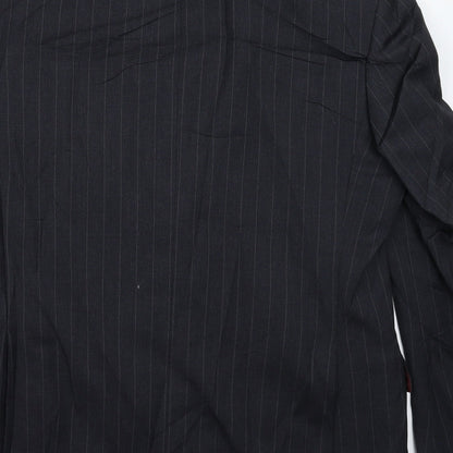 Marks and Spencer Mens Grey Striped  Jacket Suit Jacket Size 40