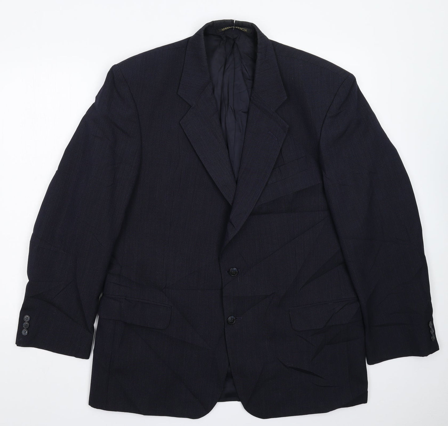 Mens UK Size 42 Marks and Spencer Regular Blue Suit Jacket