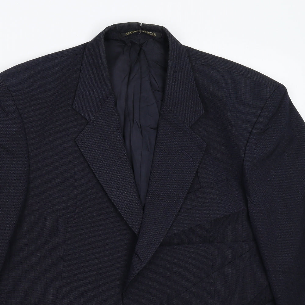 Mens UK Size 42 Marks and Spencer Regular Blue Suit Jacket