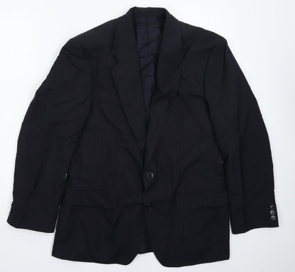Marks and Spencer Mens Blue Striped  Jacket Suit Jacket Size 38